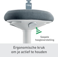 Actieve zit-sta kruk Leitz Ergo gasveer 57-82cm 1 Stuk-2