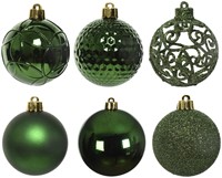 Kerstballen Decoris assorti dennengroen 37 Stuk-2