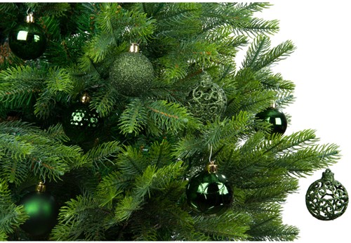 Kerstballen Decoris assorti dennengroen 37 Stuk-3