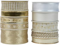 Cadeaulint Decoris polyester goud/parelmoer ass 1 Rol-2