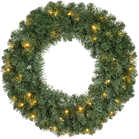 Kerstkrans Everlands LED verlichting 60cm 1 Stuk