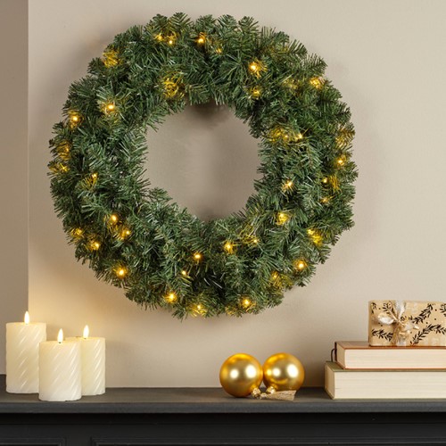 Kerstkrans Everlands LED verlichting 60cm 1 Stuk-1