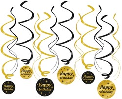Classy party swirls Happy birthday 1 Stuk