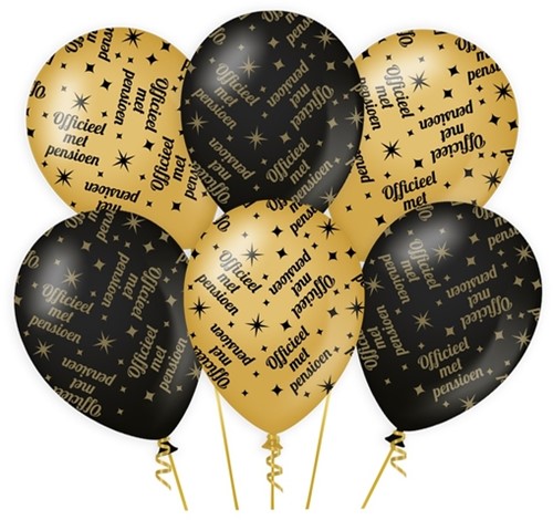 Classy party balloons Pensioen 6 Stuk