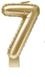 Foil balloon candle gold 7 1 Stuk