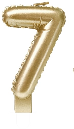 Foil balloon candle gold 7 1 Stuk