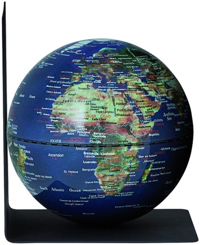 Boekensteun Troika met magn globe 13cm bl-groen 1 Stuk