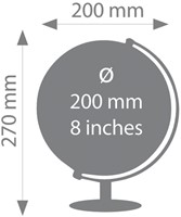 Globe Troika 20cm zwart-zilver 1 Stuk-2