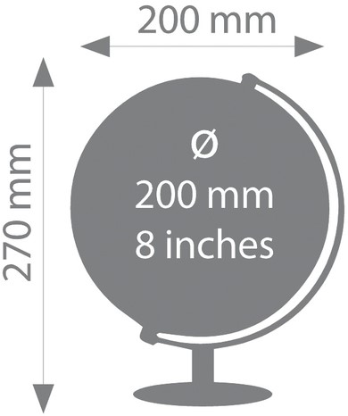 Globe Troika 20cm blauw-groen 1 Stuk-2