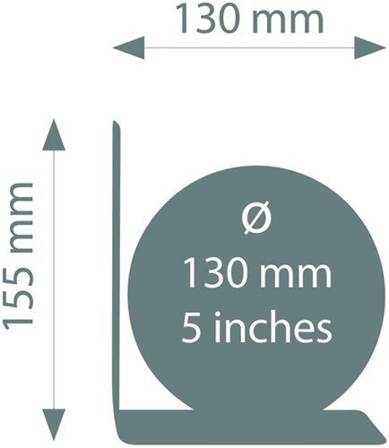 Boekensteun Troika met magn globe 13cm zw-zilver 1 Stuk-2