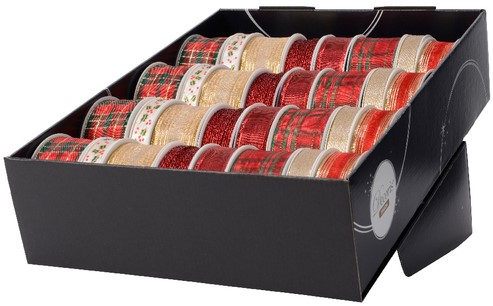 Cadeaulint Decoris polyester kerstthema assorti 1 Rol