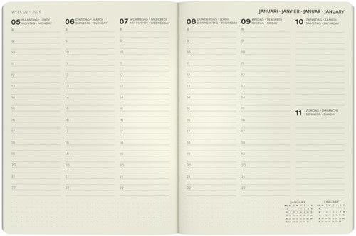 Agenda 2026 Lannoo bureau A5 QC Colour 7d/2p blauw 1 Stuk-2