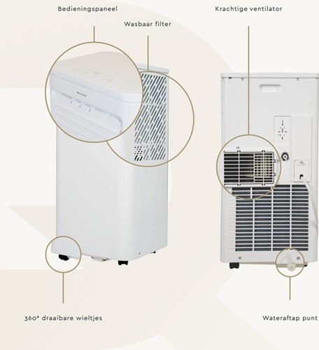 Airconditioning BRASQ MAC9000 9000 BTU wit 1 Stuk-2