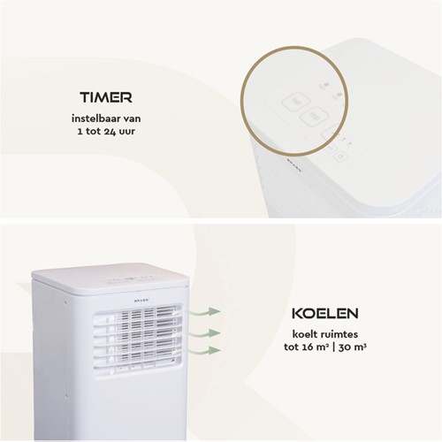Airconditioning BRASQ MAC9000 9000 BTU wit 1 Stuk-2