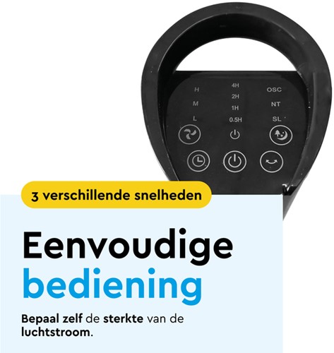 Torenventilator BRASQ F500 H79cm zwart 1 Stuk-3