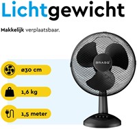 Tafelventilator BRASQ F400 Ø 30cm zwart 1 Stuk-4