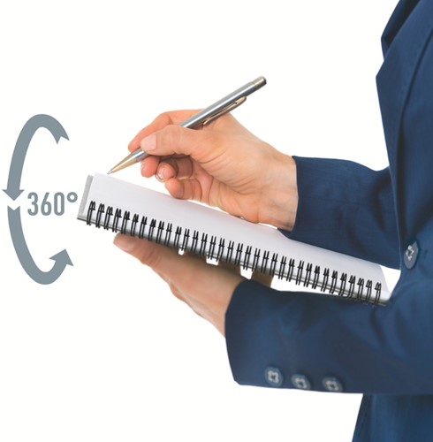 Notitieboek Leitz Office A5 lijn 180pag grijs 1 Stuk-1