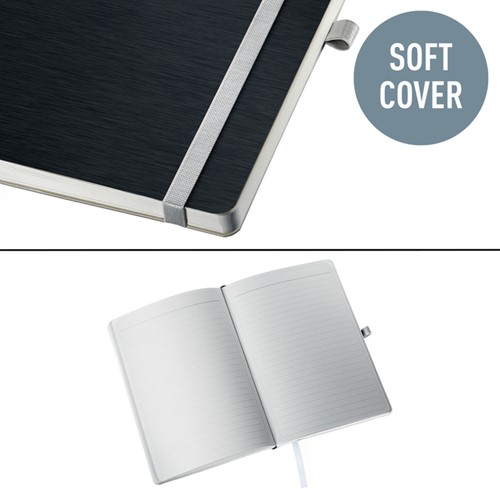 Notitieboek Leitz Style A5 lijn 160pag zwart 1 Stuk-1