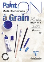 Tekenblk Clairefontaine Paint A5 korrel 20v 250gr 1 Stuk