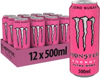 Energiedrank Monster ultra rosa blik 500ml 500 Milliliter-2