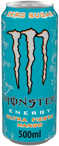 Energiedrank Monster ultra fiesta mango blik 500ml 500 Milliliter