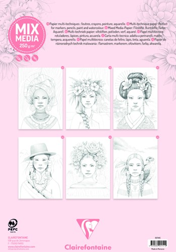 Kleurboek Clairefontaine Odelia A4 Vrouwen 1 Stuk-2