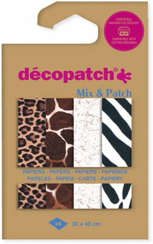 Hobbypapier Décopatch 30x40cm 4v dierenhuid 1 Etui