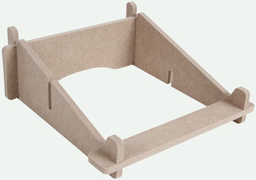 Gerecyclede laptopstandaard Quantore vilt zand 1 Stuk-2