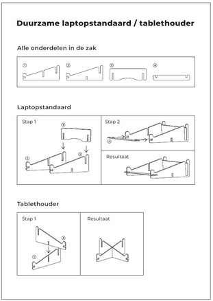 Gerecyclede laptopstandaard Quantore vilt zand 1 Stuk-1