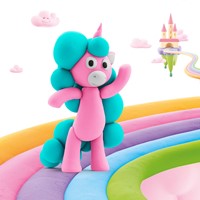 Klei Hey Clay eenhoorn set 3 delen 3 Blik-2