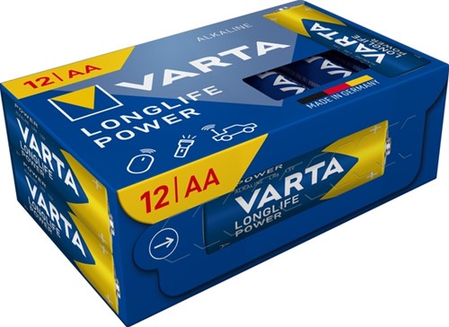 Batterij Varta Longlife Power 12xAA 12 Stuk