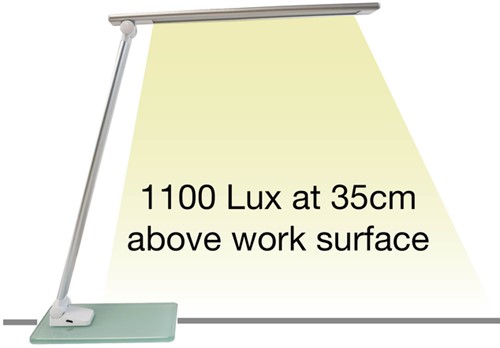 Bureaulamp Unilux Popy LED wit 1 Stuk-9