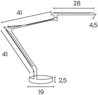 Bureaulamp Unilux Mamboled 2.0 LED grijs 1 Stuk-2