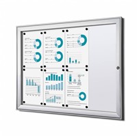 Vitrinebord Quantore luxe 8x A4 B1 gecert zilver 1 Stuk