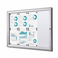Vitrinebord Quantore luxe 8x A4 B1 gecert zilver 1 Stuk