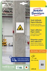 Etiket Avery Zweckform L7872-20 35.6x16.9mm 1600st 20 Vel