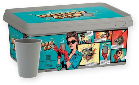 Koffiebeker IEZZY 180ml herbruikbaar Wauw 150st gr 150 Stuk