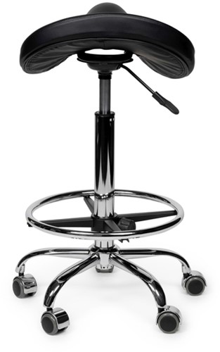 Premium zadelkruk zwart standaard met voetring 1 Stuk-1