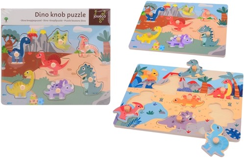 Joueco Dino knopjespuzzel 2 ass 1 Stuk