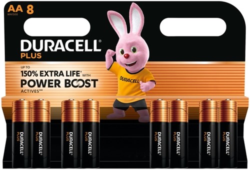 Batterij Duracell Plus Powerboost 8x AA 8 Stuk