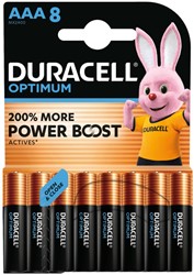 Batterij Duracell Optimum 8x AAA 8 Stuk