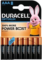 Batterij Duracell Optimum 8x AAA 8 Stuk
