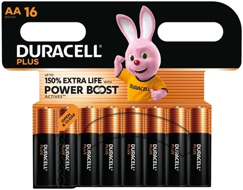 Batterij Duracell Plus Powerboost AA X16 16 Stuk