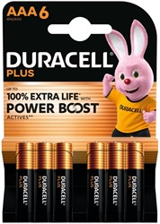 Batterij Duracell Plus Powerboost AAA X6 6 Stuk