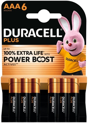 Batterij Duracell Plus Powerboost AAA X6 6 Stuk