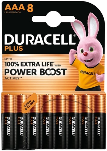 Batterij Duracell Plus Powerboost AAA X8 8 Stuk