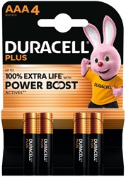 Batterij Duracell Plus Powerboost AAA X4 4 Stuk