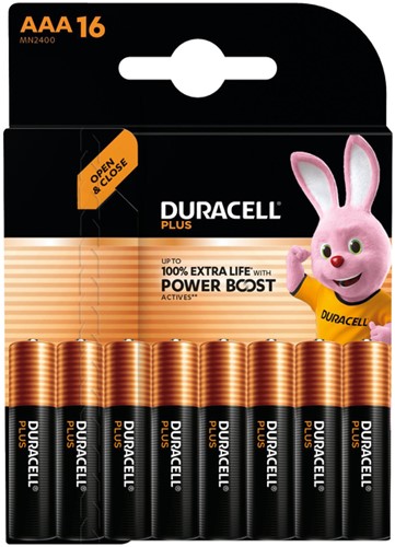 Batterij Duracell Plus Powerboost AAA X16 16 Stuk