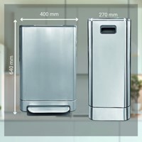 Pedaalemmer Desq 40 liter rvs zilver 1 Stuk-2