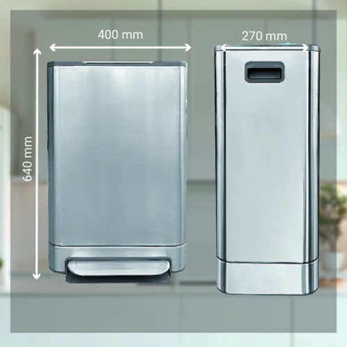 Pedaalemmer Desq 40 liter rvs zilver 1 Stuk-2